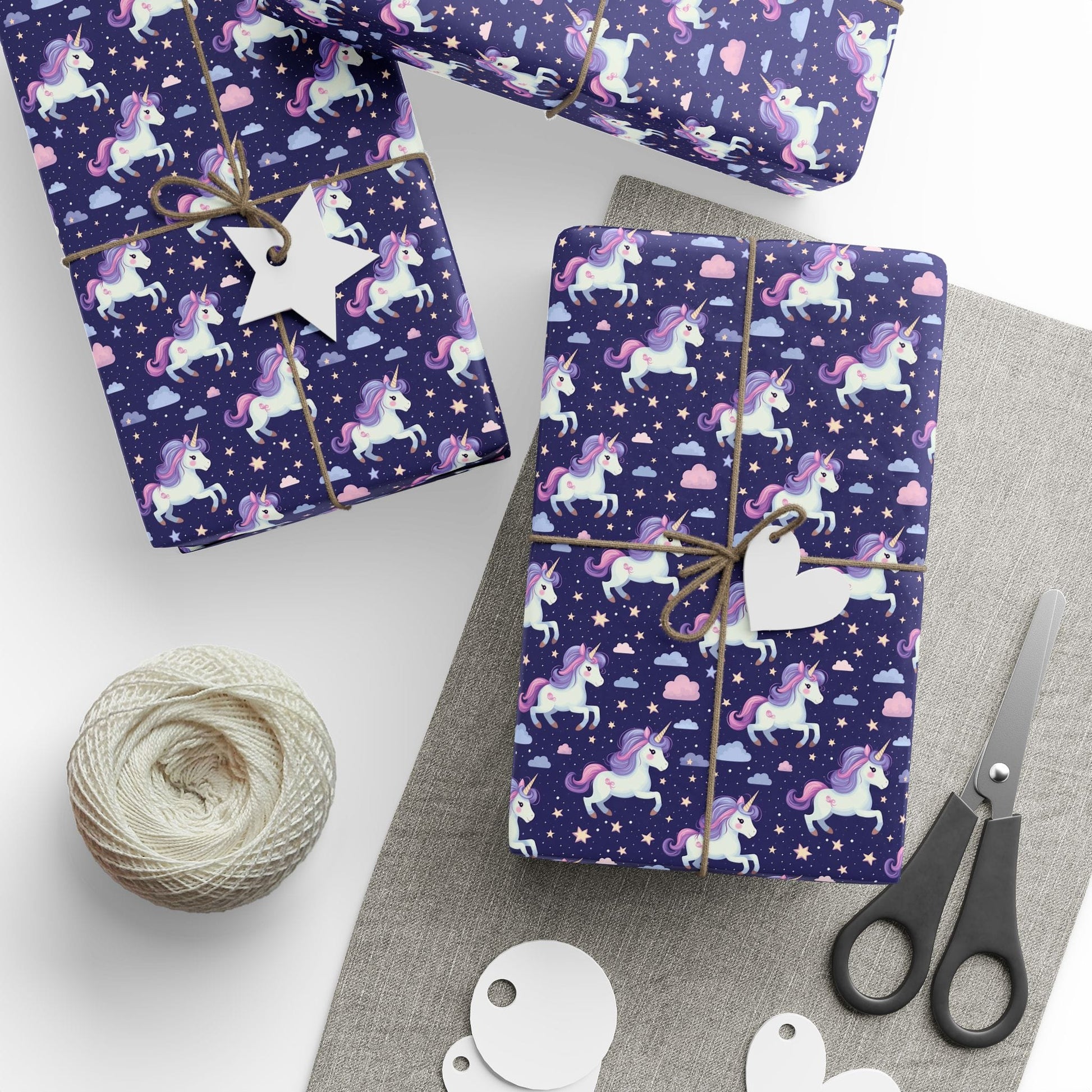 Starlight Unicorn Parade Wrapping Paper