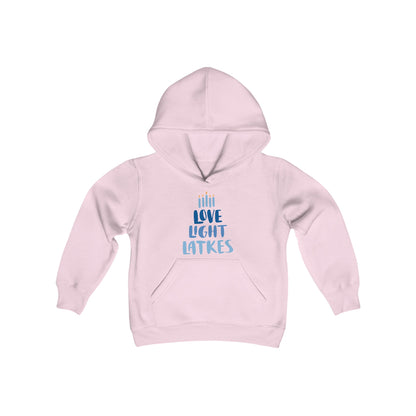 Hanukkah Love Light Latkes Youth Hoodie