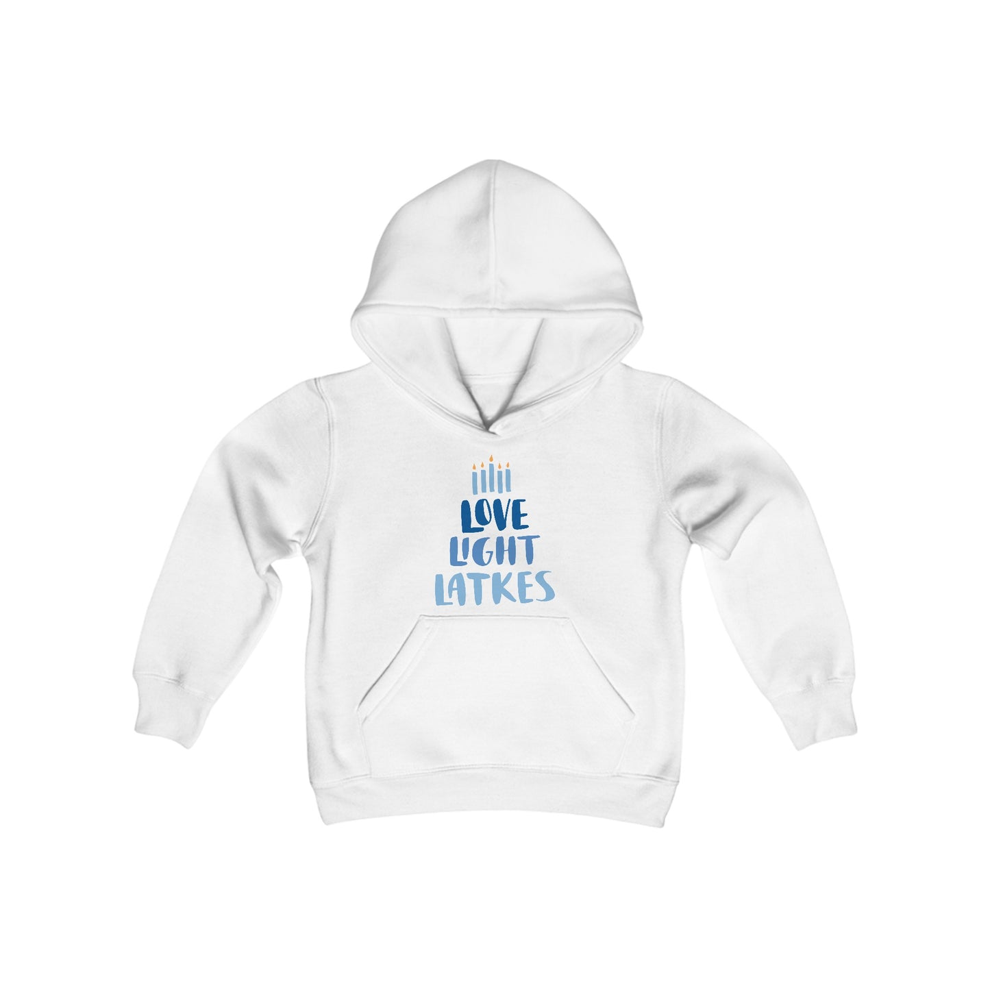 Hanukkah Love Light Latkes Youth Hoodie