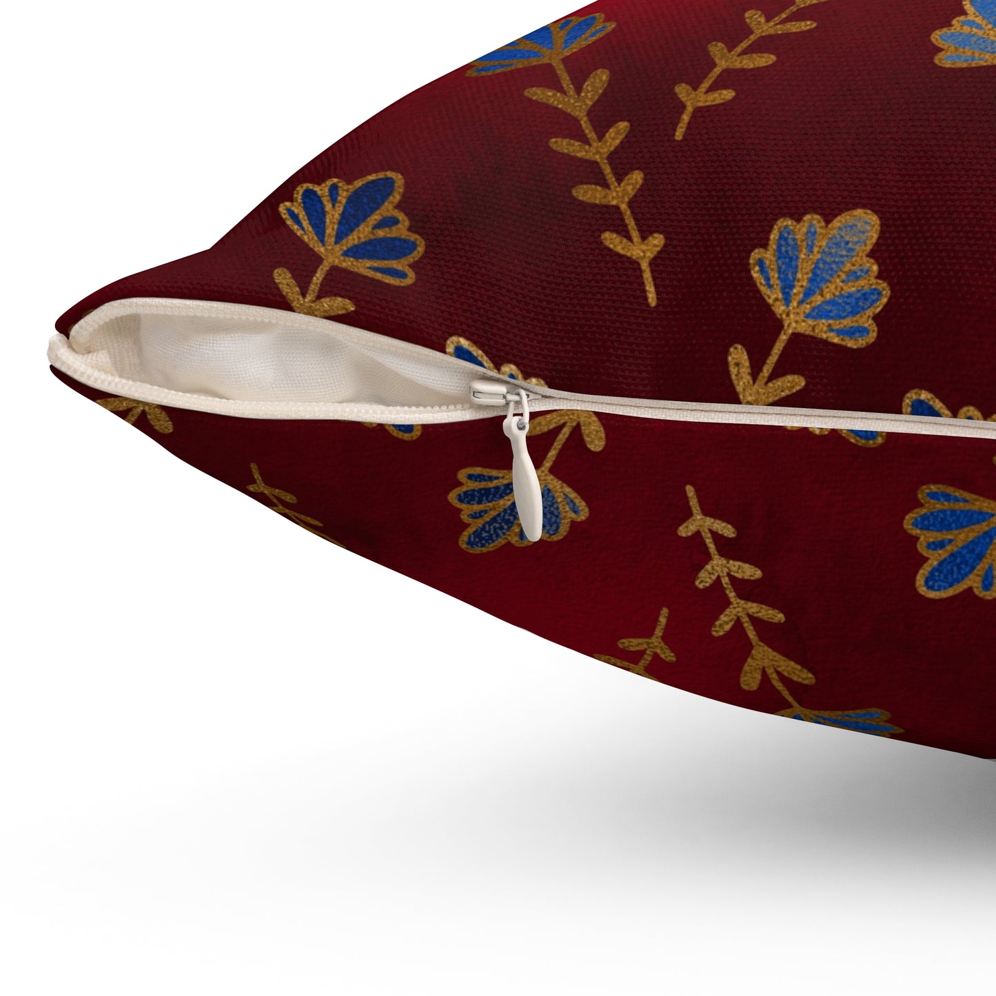 Ruby Night Blossoms Throw Pillow