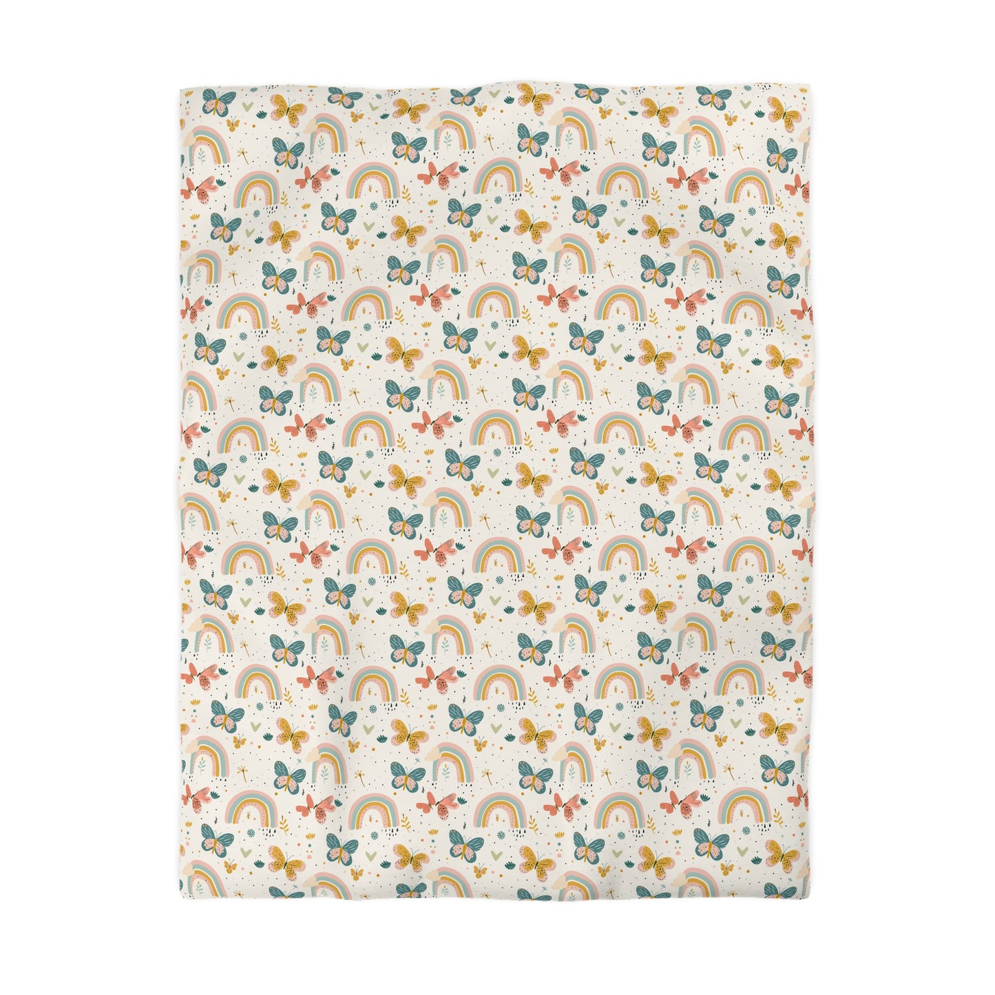 Whispering Wings & Rainbows Microfiber Duvet Cover