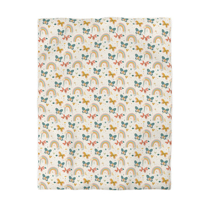 Whispering Wings & Rainbows Microfiber Duvet Cover