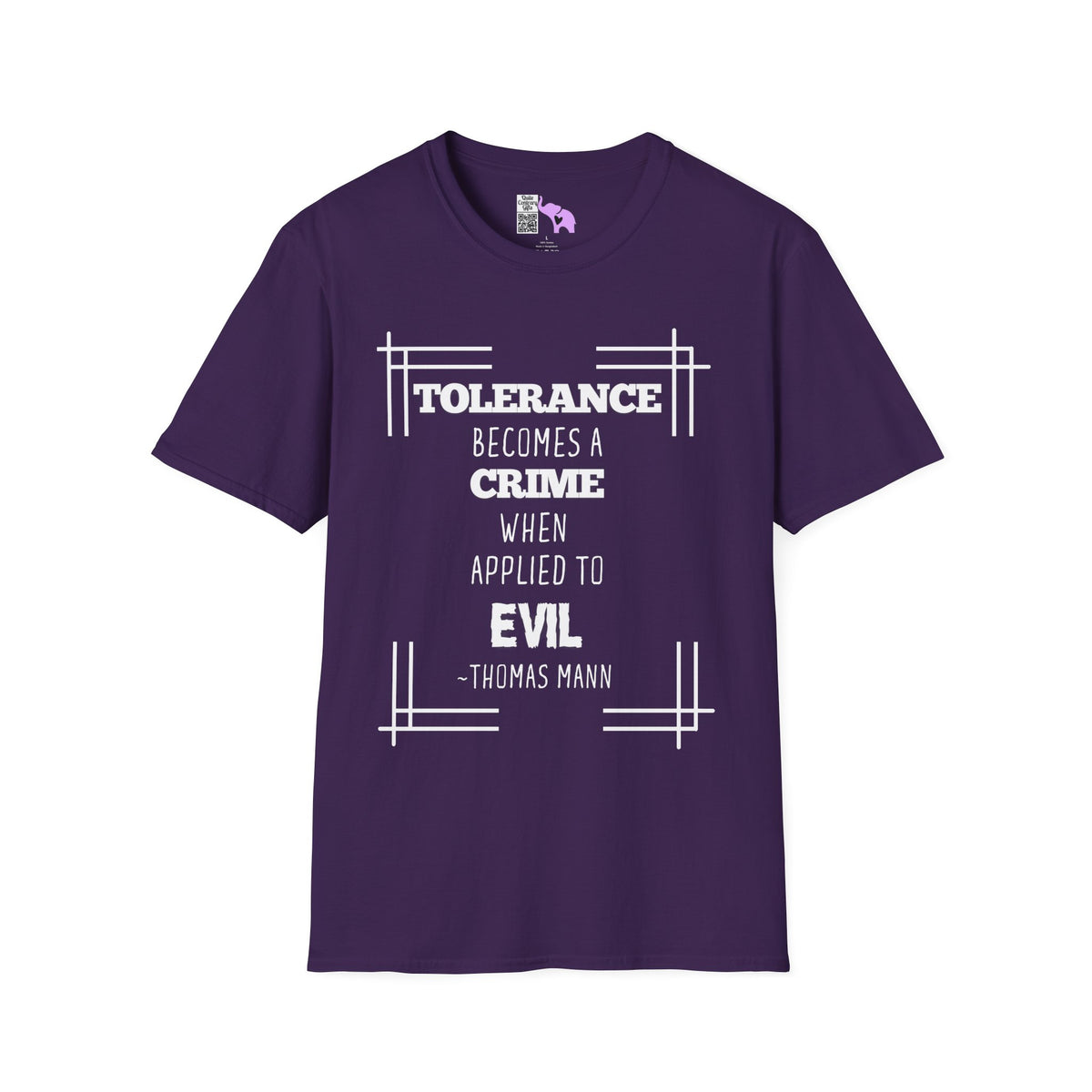 Tolerance Becomes A Crime When Applied to Evil Adult T-shirt