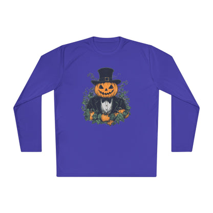 Halloween Pumpkin Man Adult Long Sleeve Tee