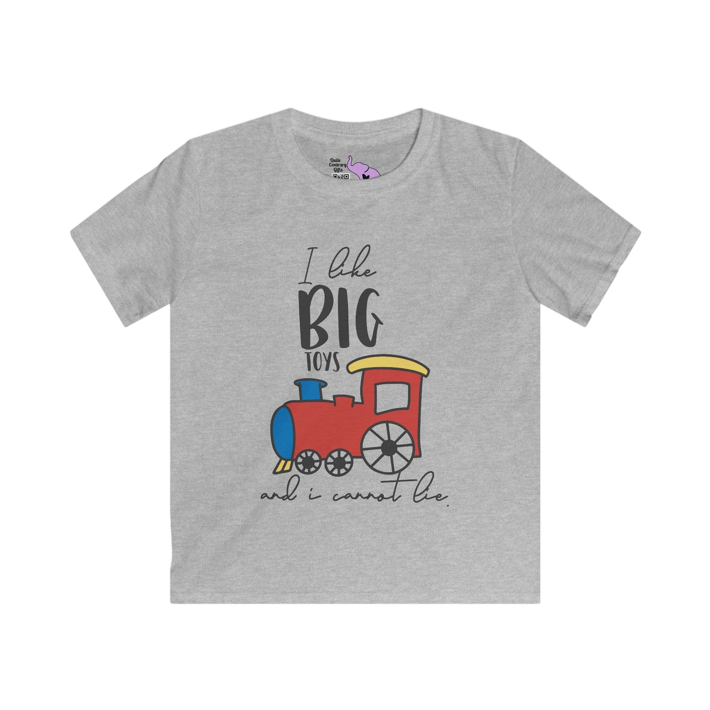 I Like Big Toys & I Cannot Lie (Train) Kids Softstyle Tee