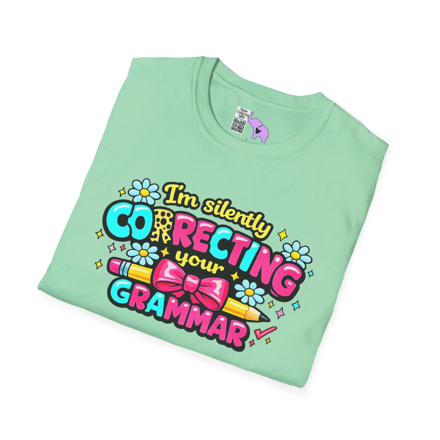 I'm Silently Correcting Your Grammar (Colorful) Adult T-shirt