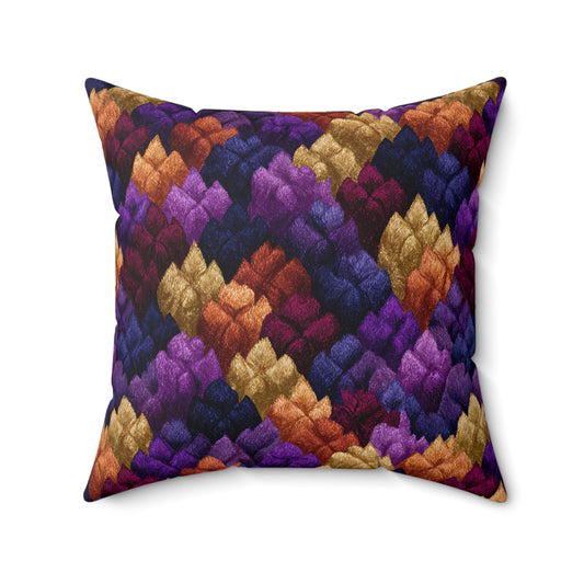Velour Garden Throw Pillow