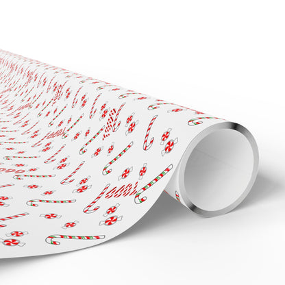 Candy Cane Christmas Custom Wrapping Paper (Todd)