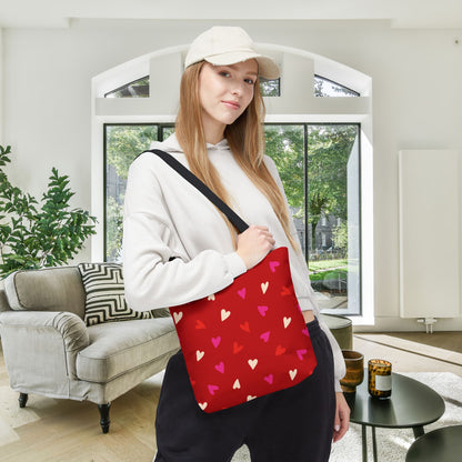 Cupid's Confetti Canvas Tote Bag