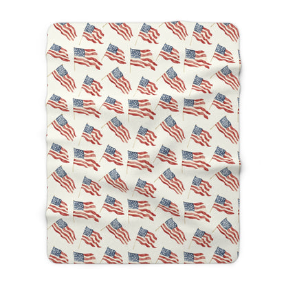Waves of Freedom Sherpa Fleece Blanket