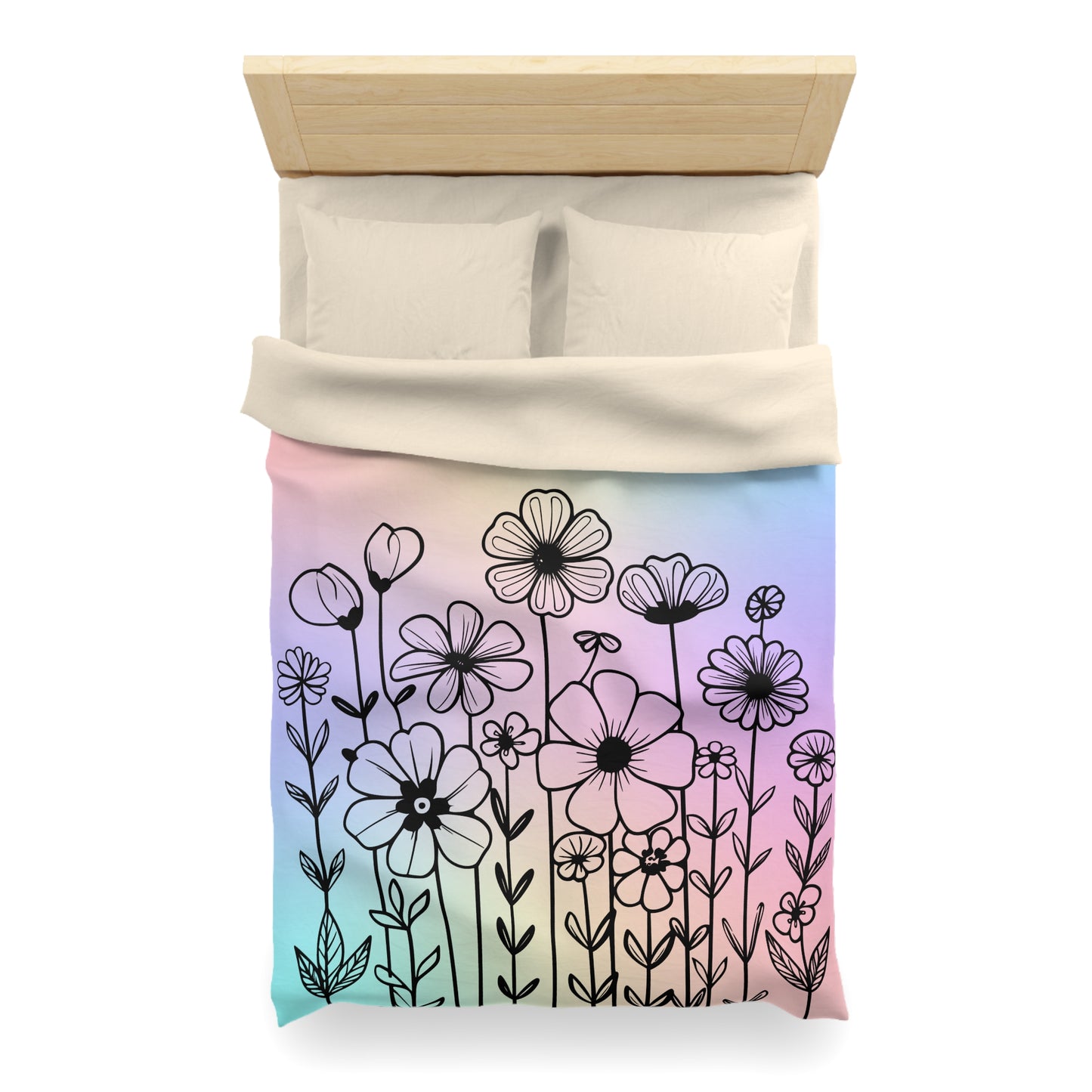 Spring Bloom Microfiber Duvet Cover