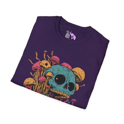 Creepy Mushroom Skull Adult T-shirt
