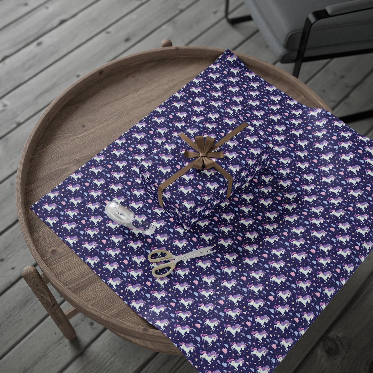 Starlight Unicorn Parade Wrapping Paper