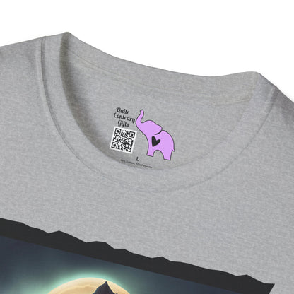 Halloween Scarecrow w/Pumpkins 2 Adult T-shirt