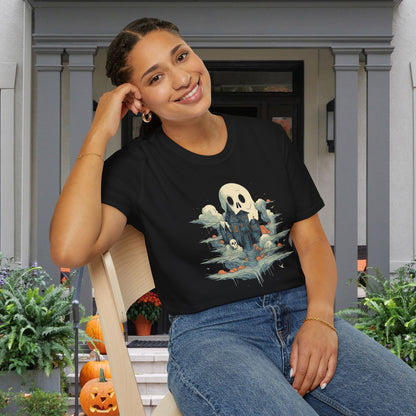 Creepy Ghost 14 Adult T-shirt
