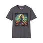 Halloween Scarecrow w/Pumpkins 4 Adult T-shirt