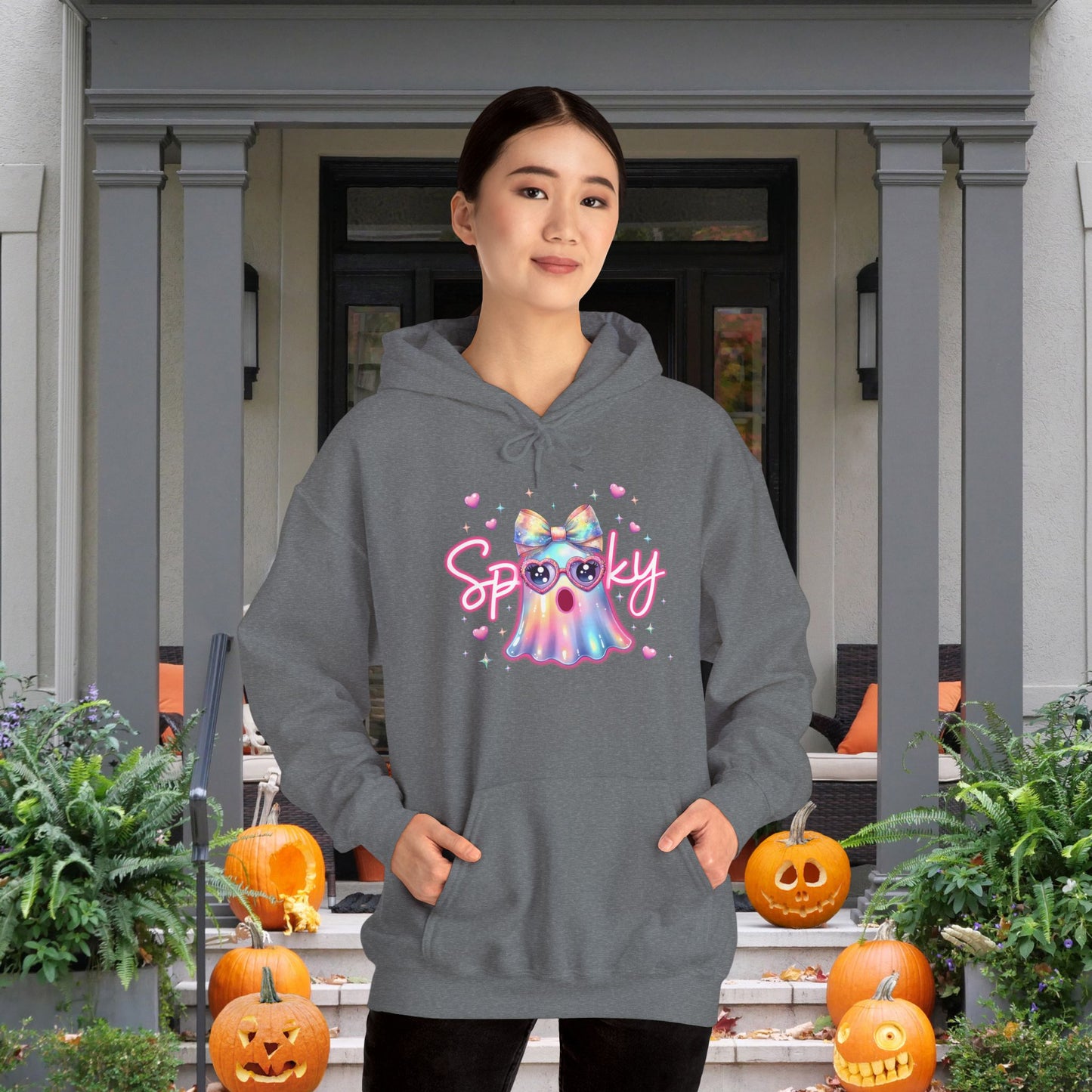 Spooky Pastel Ghost Heavy Blend™ Hooded Sweatshirt