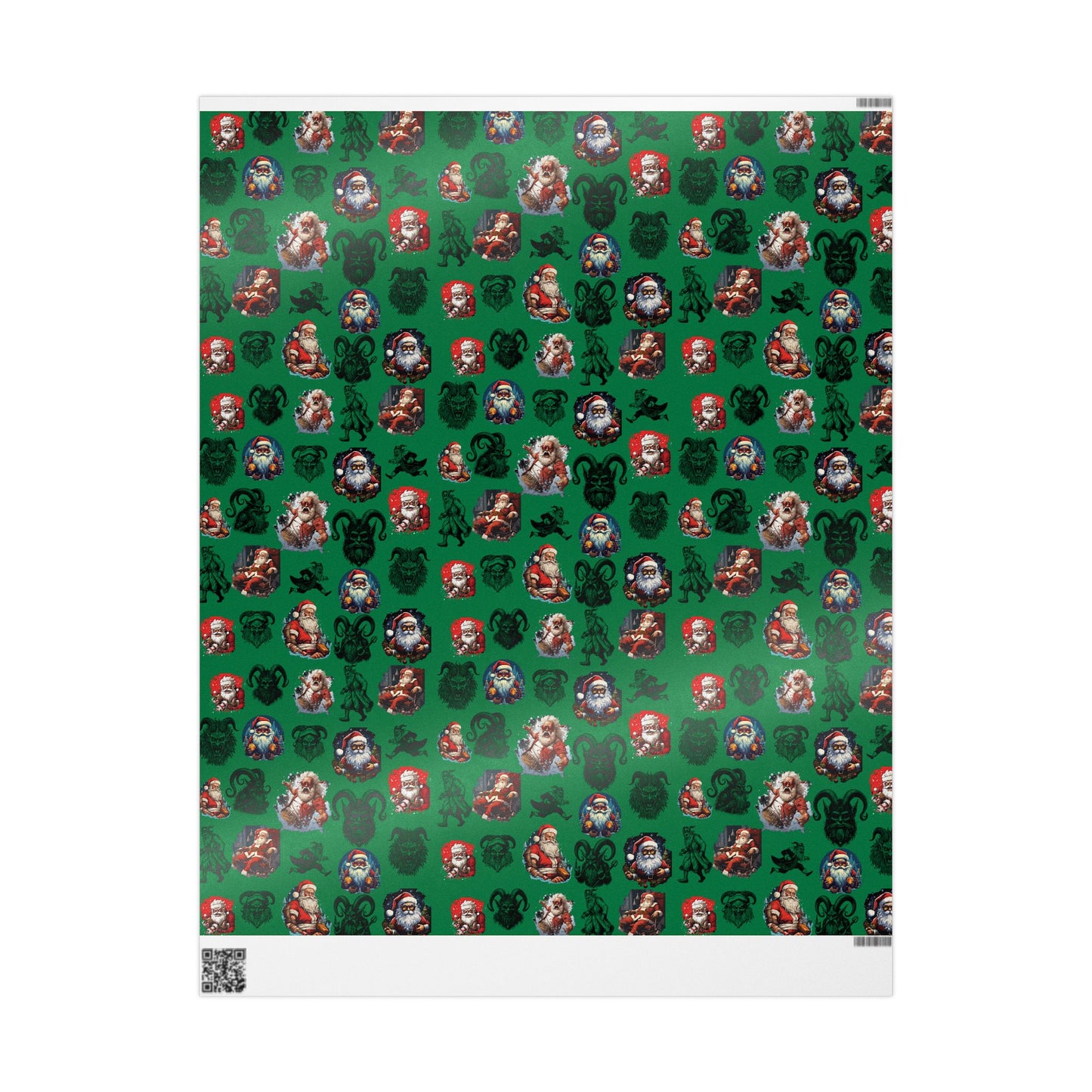 Creepy Santa & Krampus Wrapping Paper