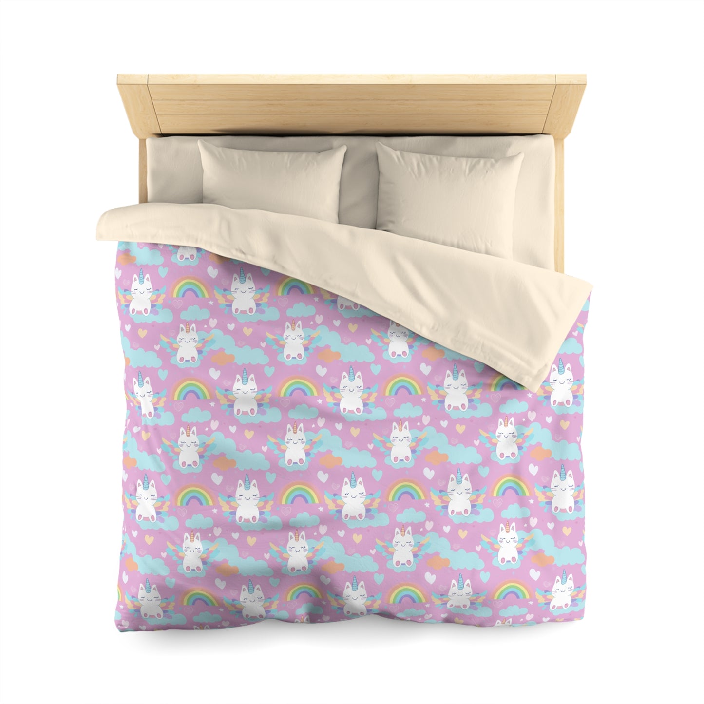 Rainbow Sky Riders Microfiber Duvet Cover