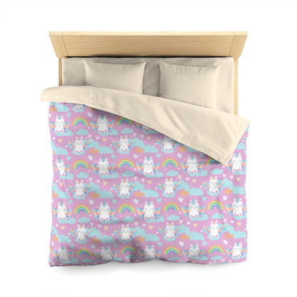 Rainbow Sky Riders Microfiber Duvet Cover