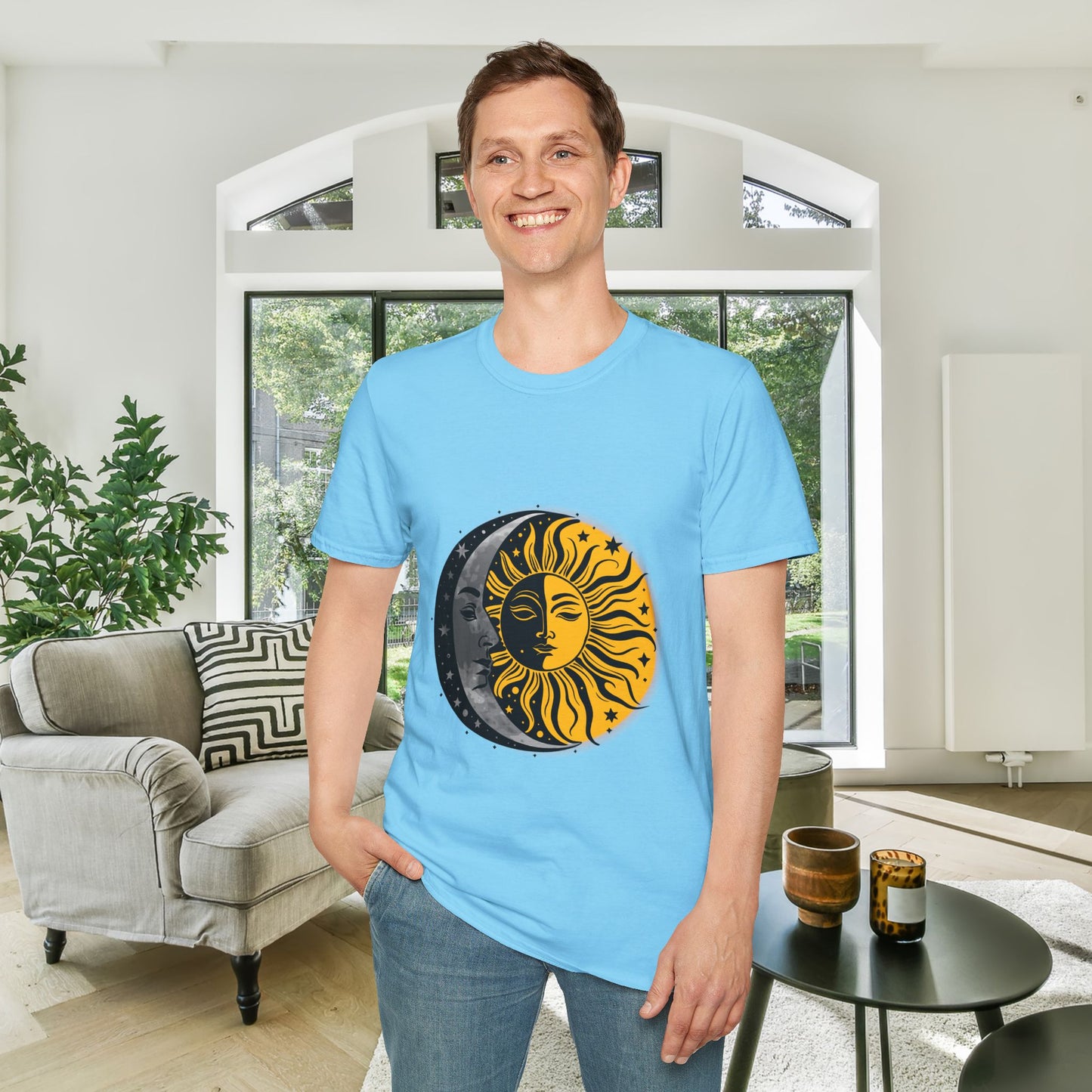 Sun Moon Stars Adult T-shirt