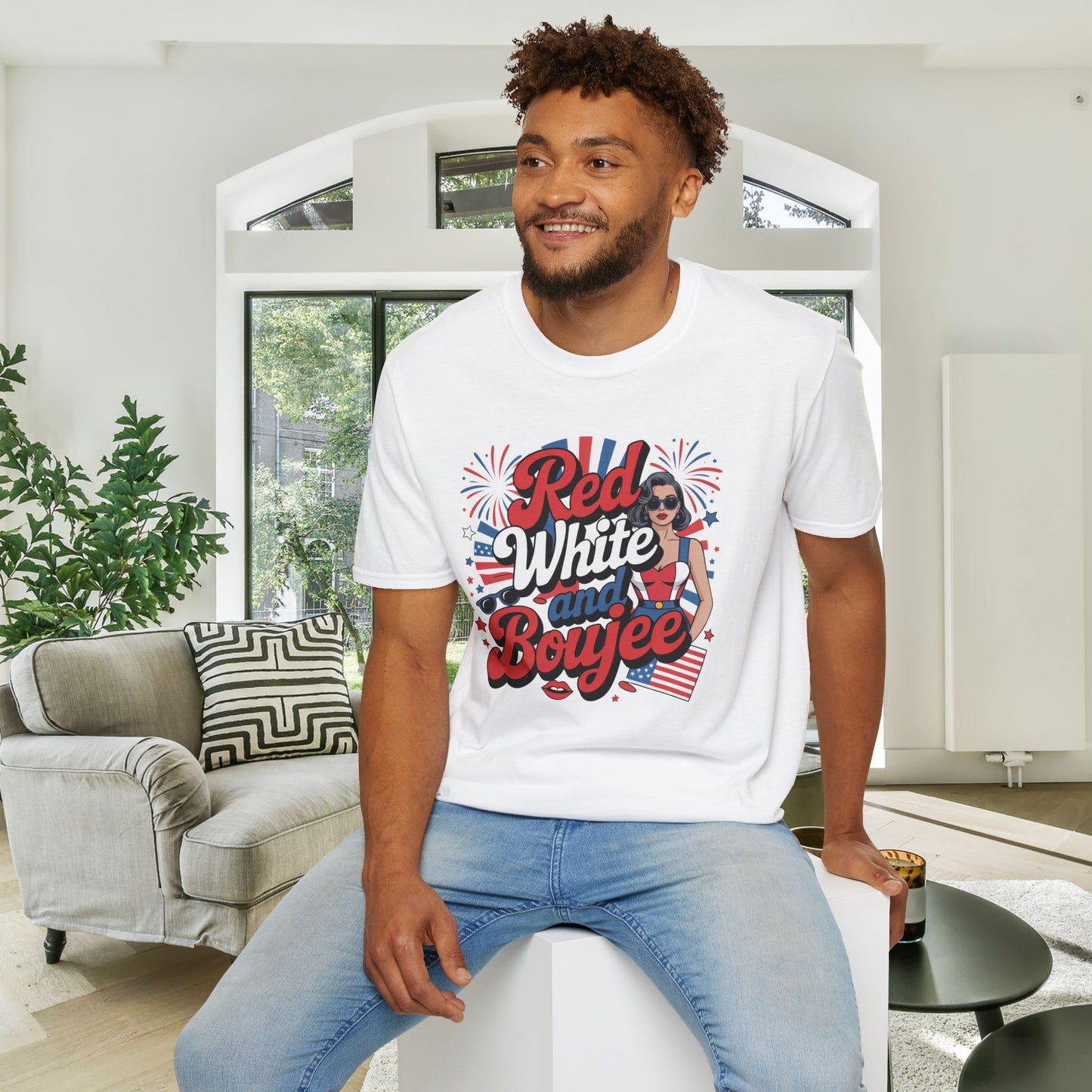 Red, White, and Boujee Adult T-shirt