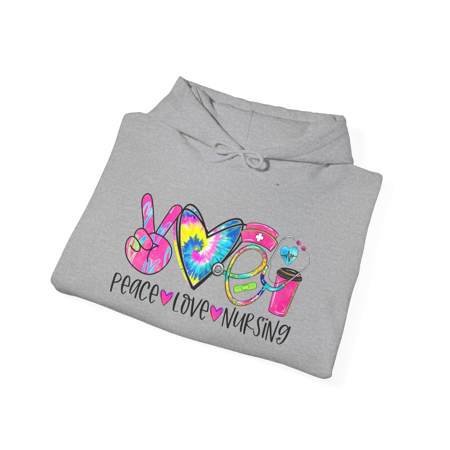 Love Peace Nursing Heavy Blend™ Hooded Sweatshirt