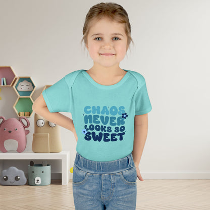Chaos Never Looked So Sweet Infant Baby Rib Bodysuit