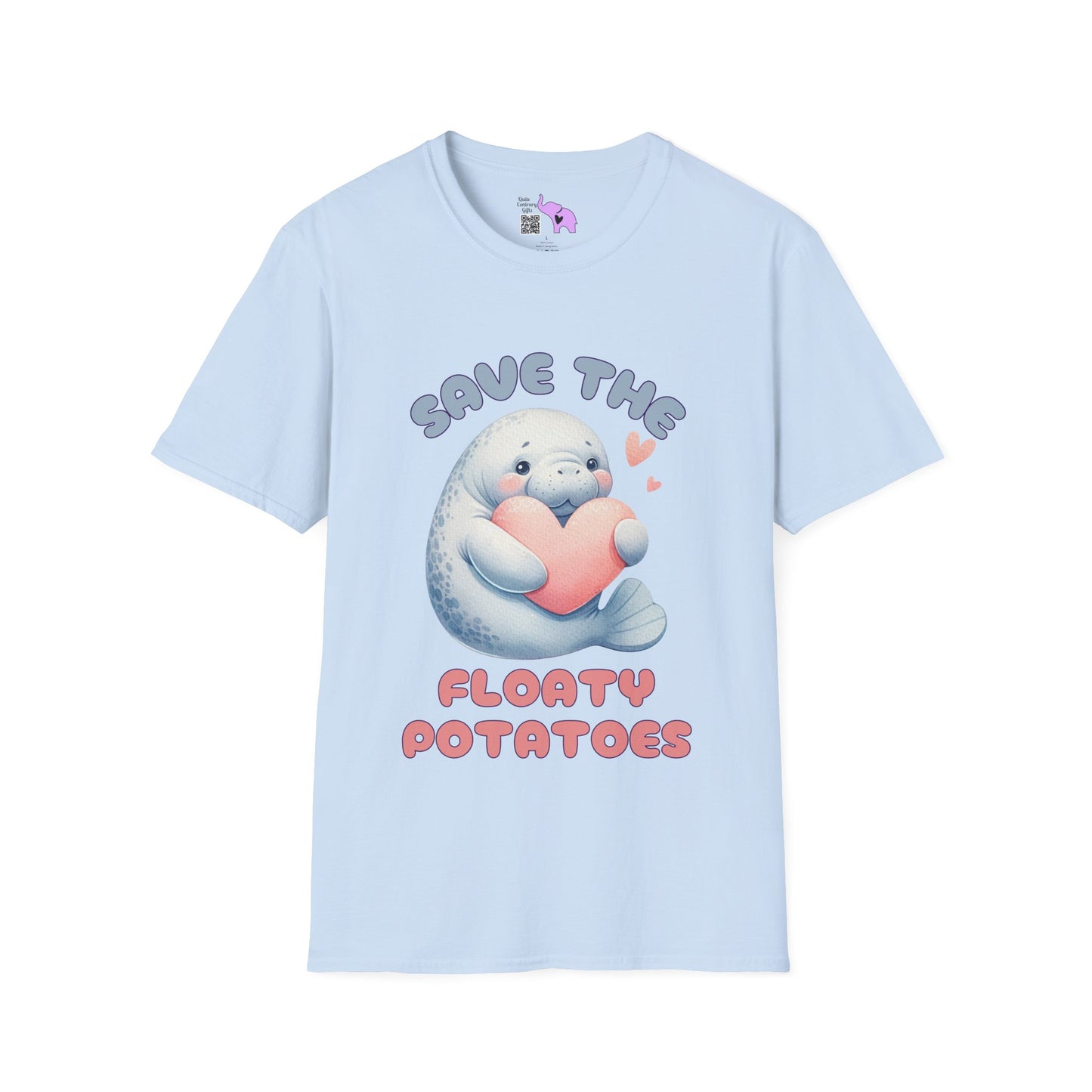 Save The Floaty Potatoes (Manatee) Adult T-shirt