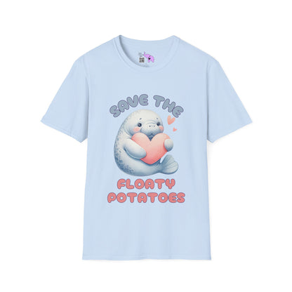Save The Floaty Potatoes (Manatee) Adult T-shirt