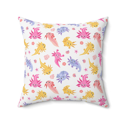 Axolotl Whimsy Throw Pillow