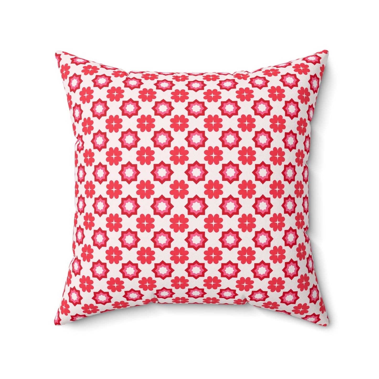 Scarlet Star Garden Throw Pillow