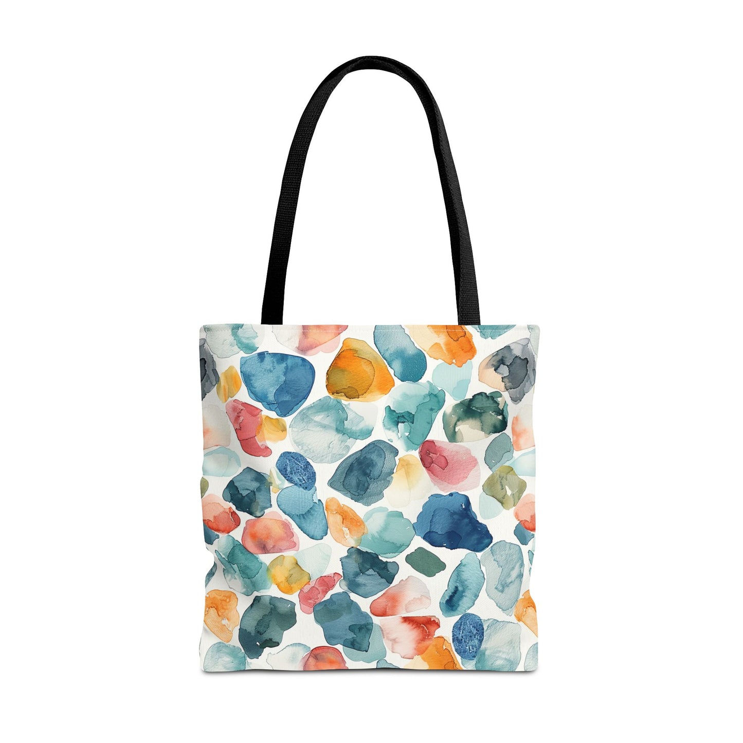 Watercolor Pebble Terrazzo Canvas Tote Bag