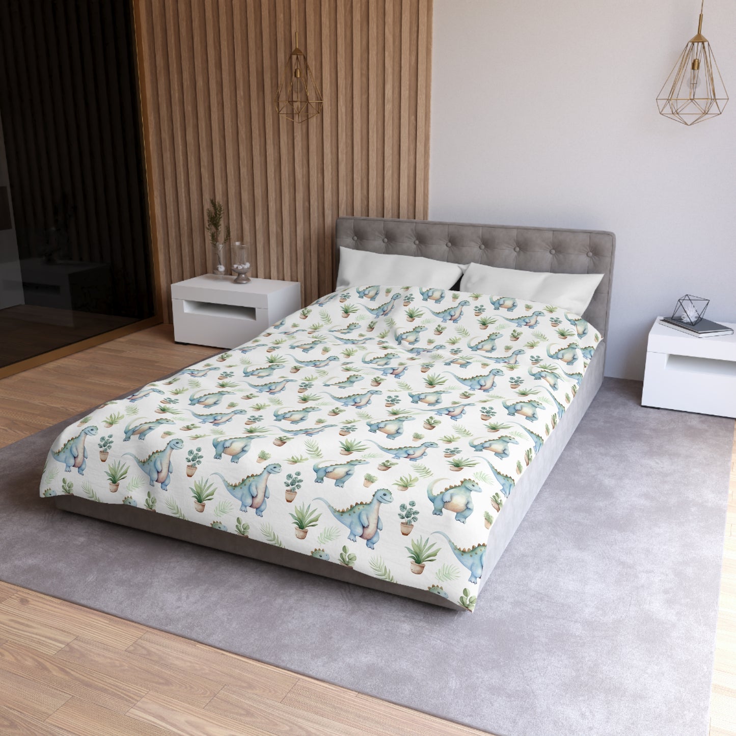 Adorable Dinosaurs Microfiber Duvet Cover