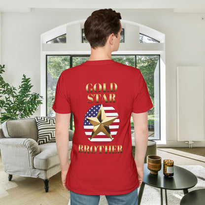 Gold Star Brother Forever Proud Adult T-shirt