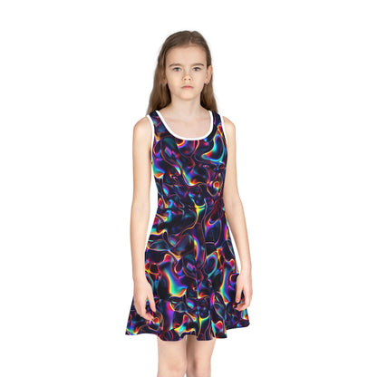 Holographic Mirage Girls' Sleeveless Sundress