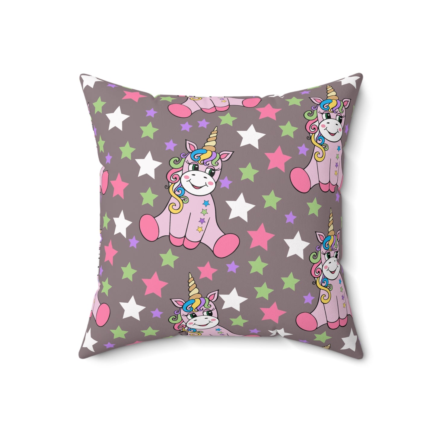 Stardust Unicorn Dreams Throw Pillow