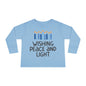Hanukkah Wishing Peace & Light Toddler Long Sleeve Tee