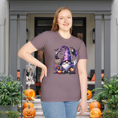 Trick or Treat Witchy Gnome Adult T-shirt