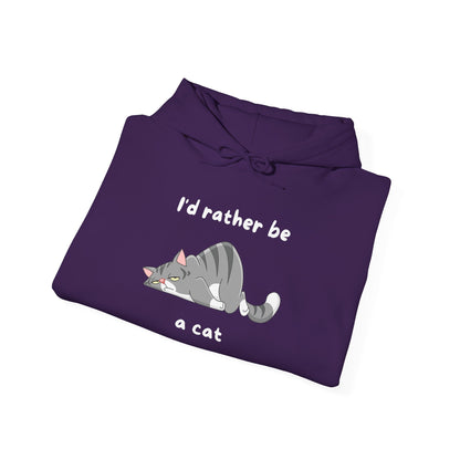 I'd Rather Be A Cat Heavy Blend™ Hooded Sweatshirt