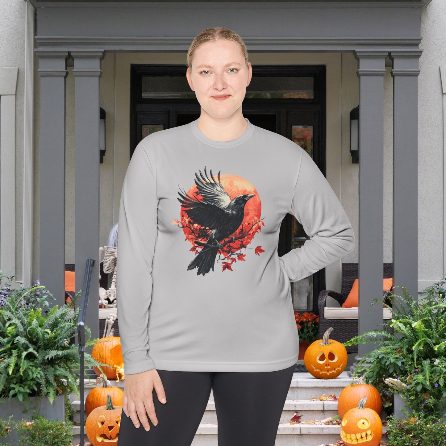 Halloween Crows 3 Adult Long Sleeve Tee