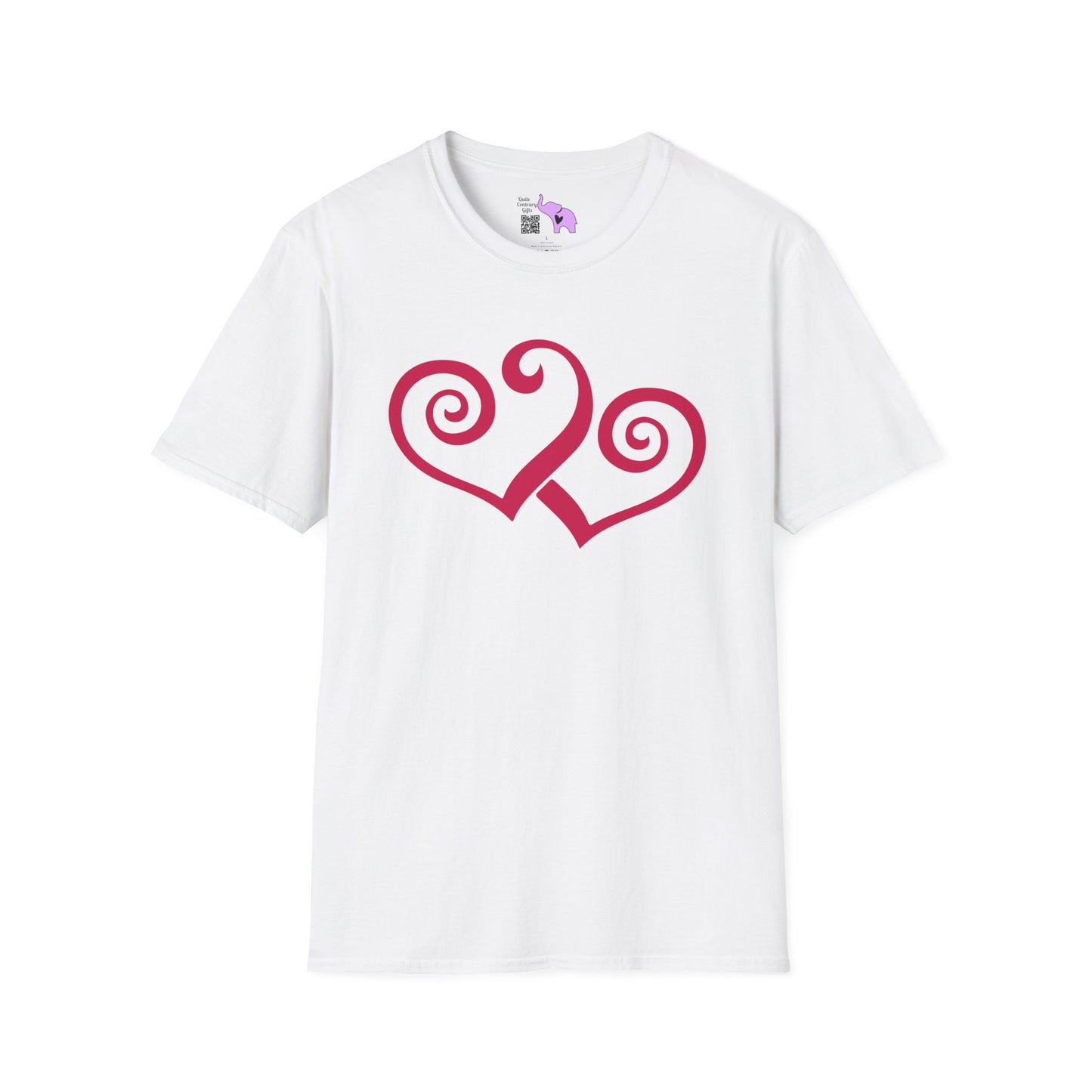 Double Hearts Adult Unisex Tshirt