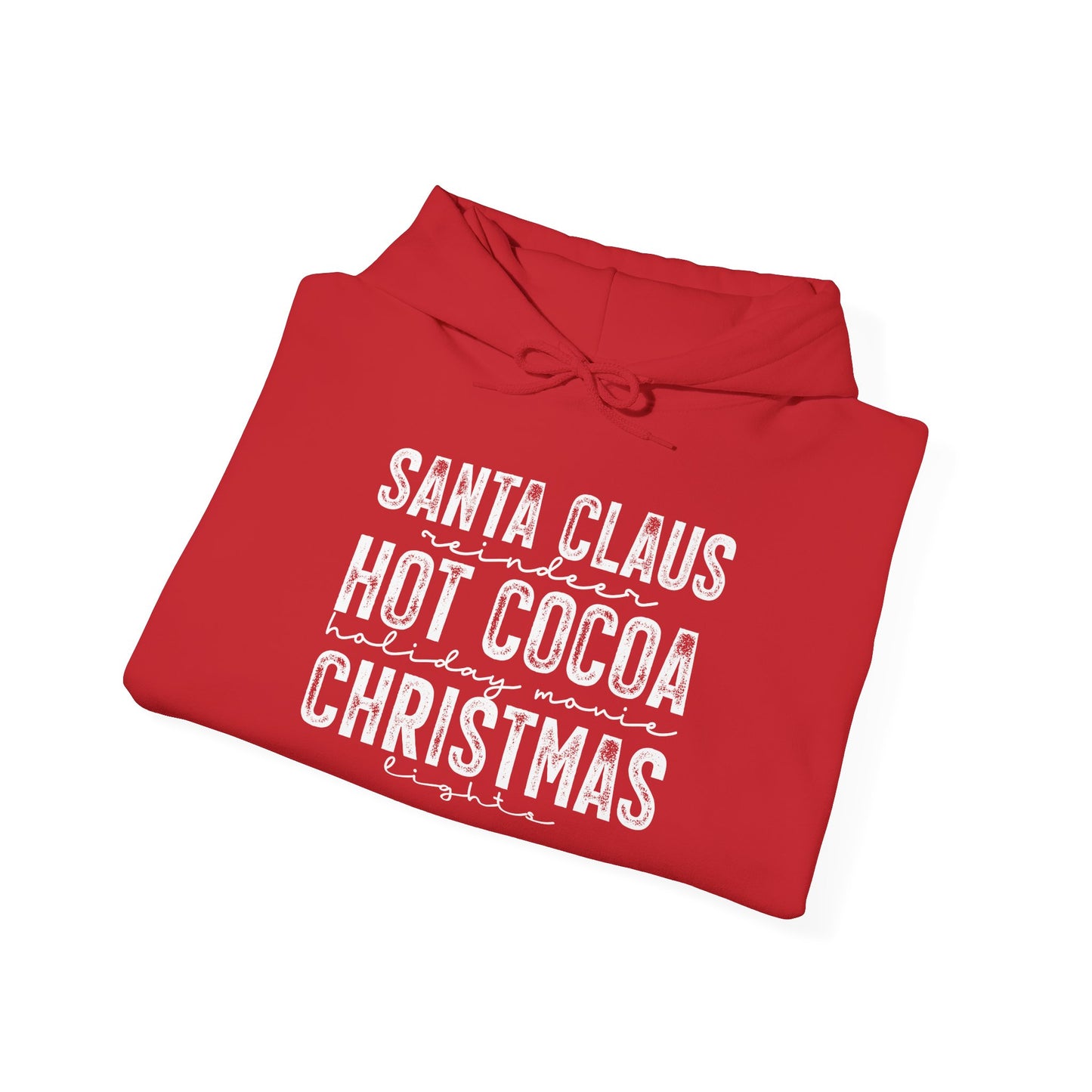Santa Claus Hot Cocoa Christmas Adult Heavy Blend™ Hoodie