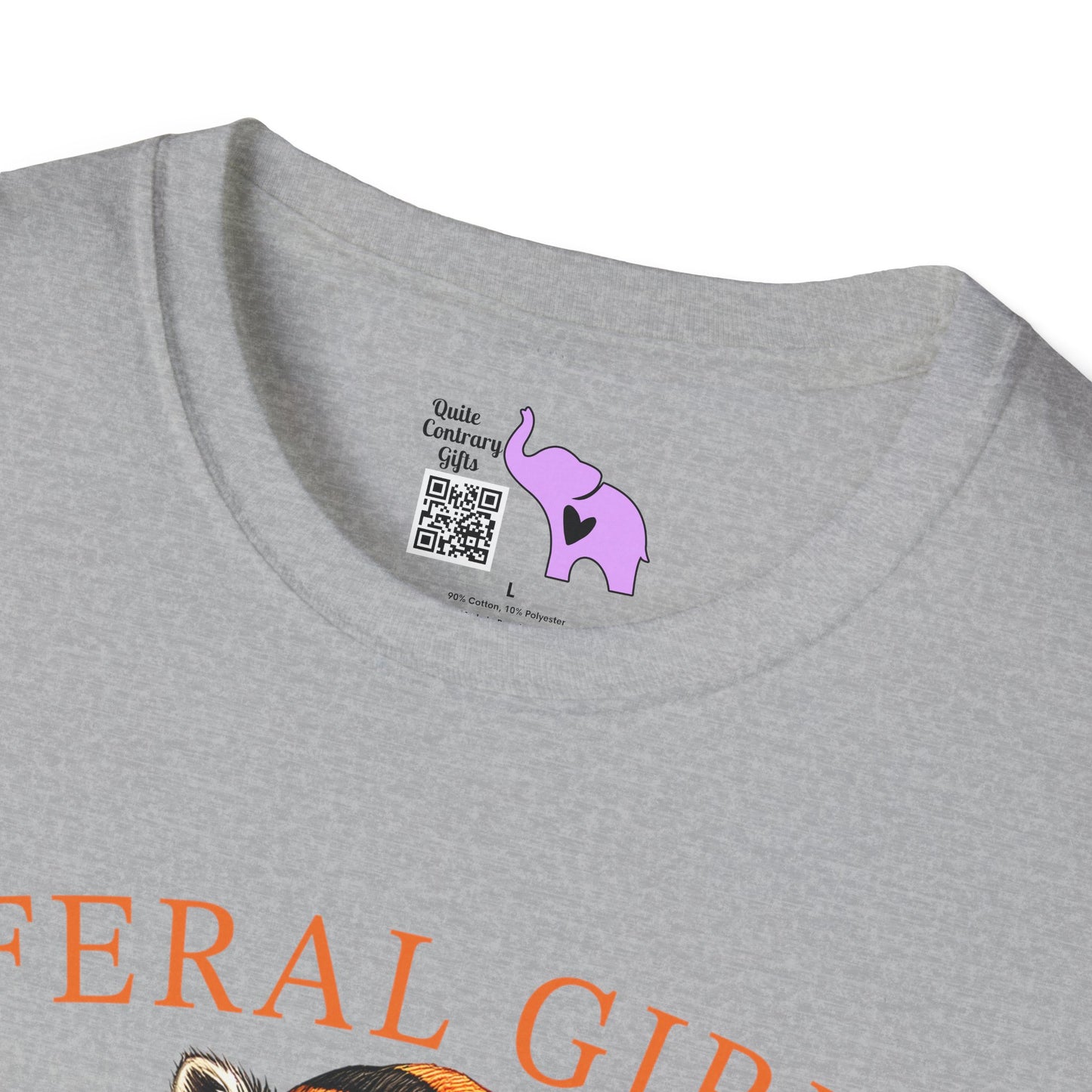 Feral Girl Halloween Racoon Adult T-shirt