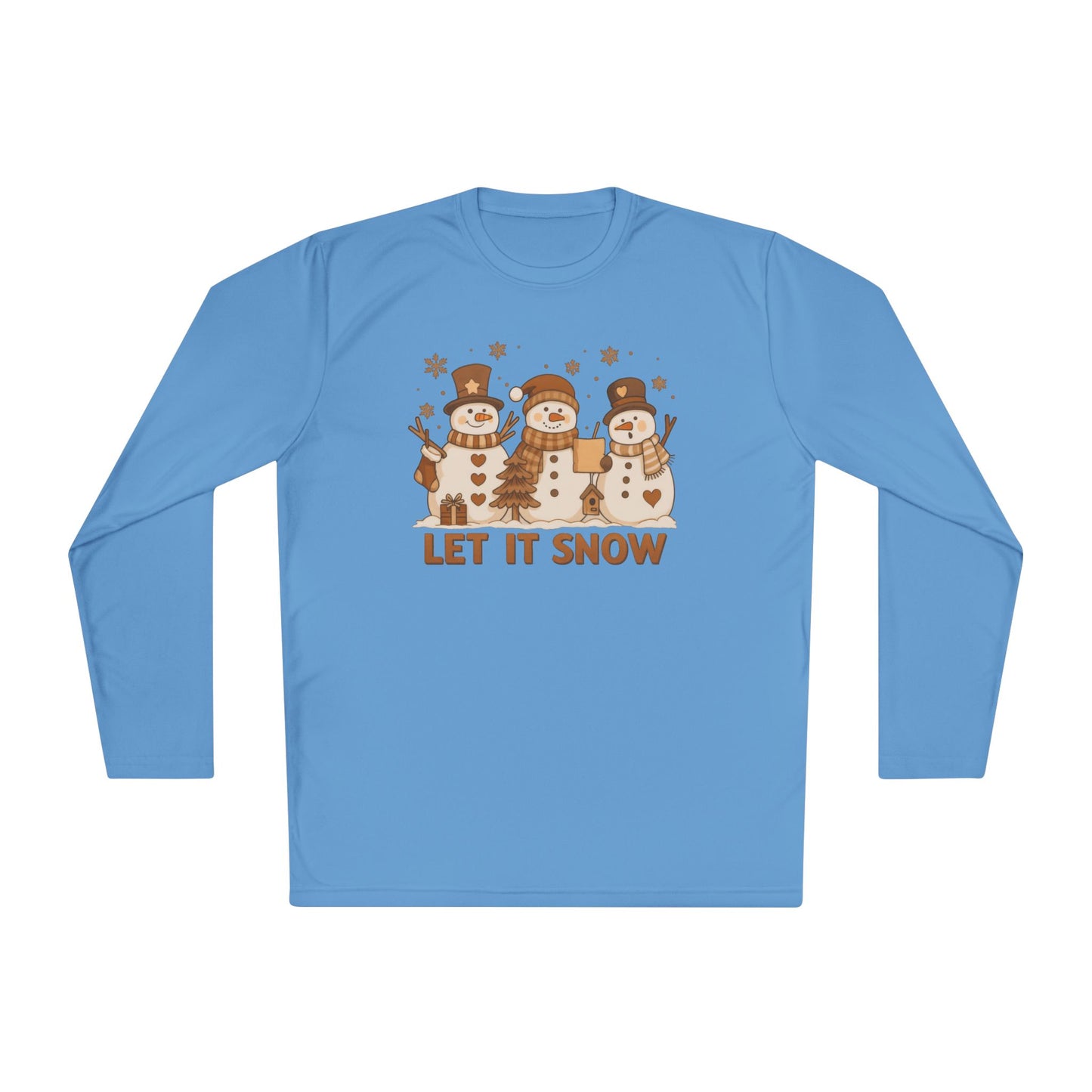 Let It Snow (Snowmen Trio) Adult Long Sleeve Tee