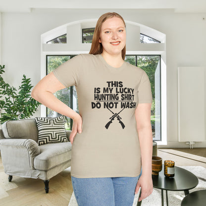 This Is My Lucky Hunting Shirt Do Not Wash Adult T-shirt