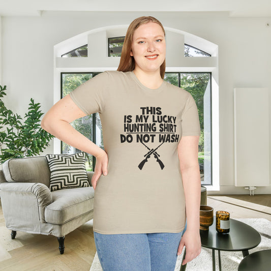 This Is My Lucky Hunting Shirt Do Not Wash Adult T-shirt