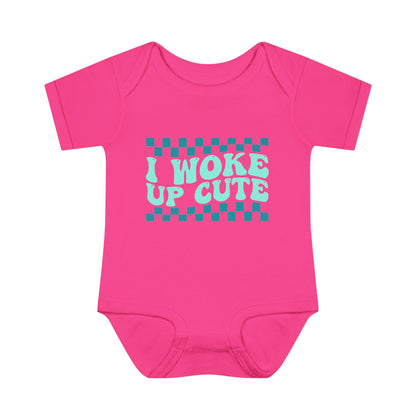 I Woke Up Cute Infant Baby Rib Bodysuit