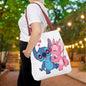 Valentines Stitch Kiss Tote Bag