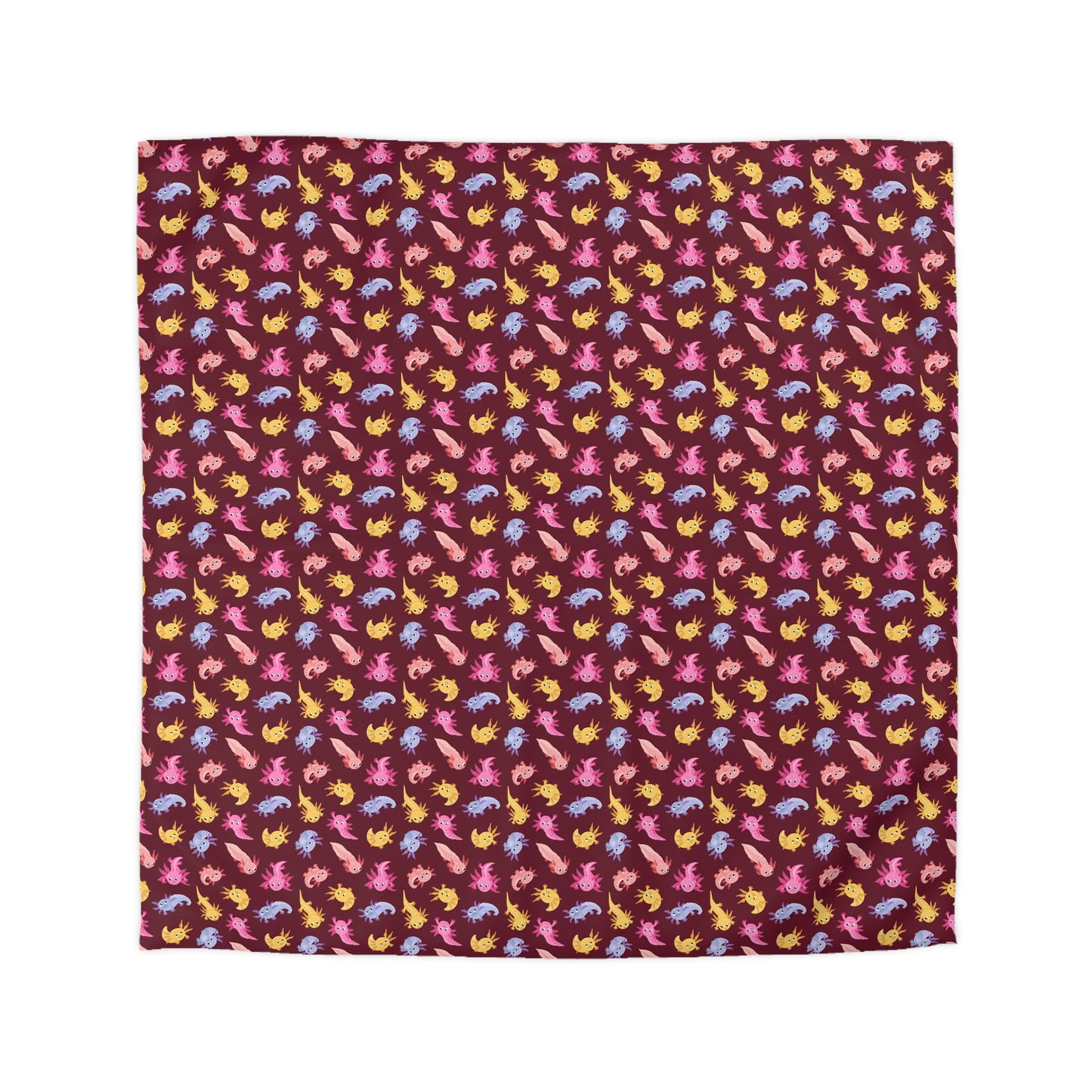 Crimson Axolotls Microfiber Duvet Cover